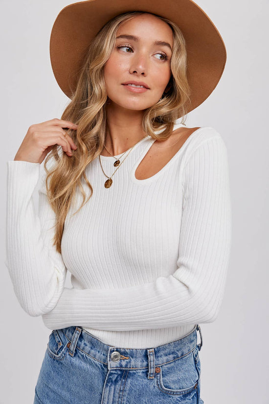 Cassie Cutout Ribbed Top
