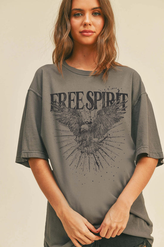 Free Spirit Eagle Oversized Graphic Tee