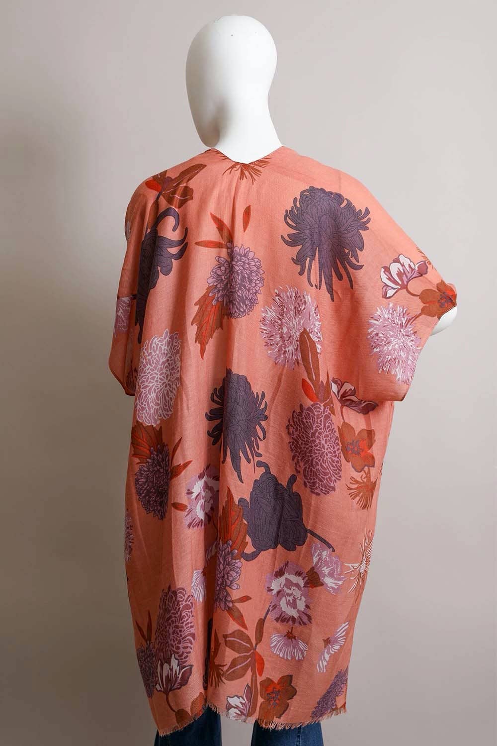 Floral Motif Combo Kimono