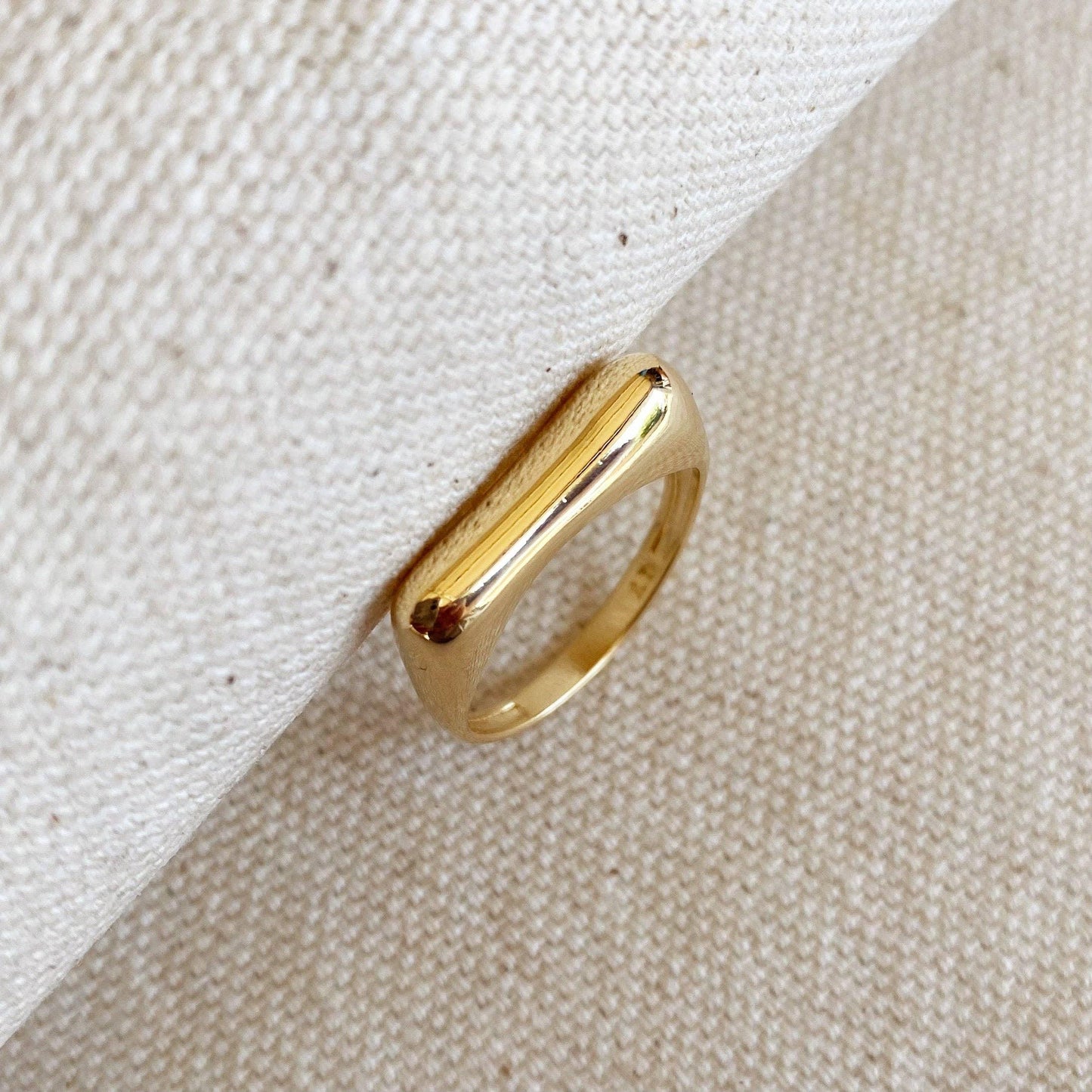 18k Gold Filled Bubble Flat Stackable Ring - HERS