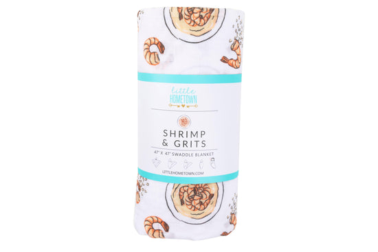 Shrimp 'n' Grits Swaddle Blanket (Unisex) - HERS
