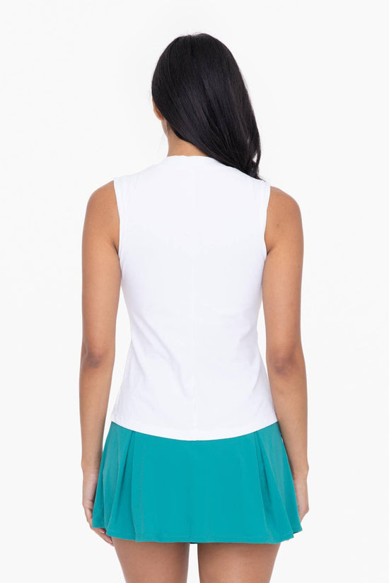 Half Zip Mandarin Collar Active Top - HERS