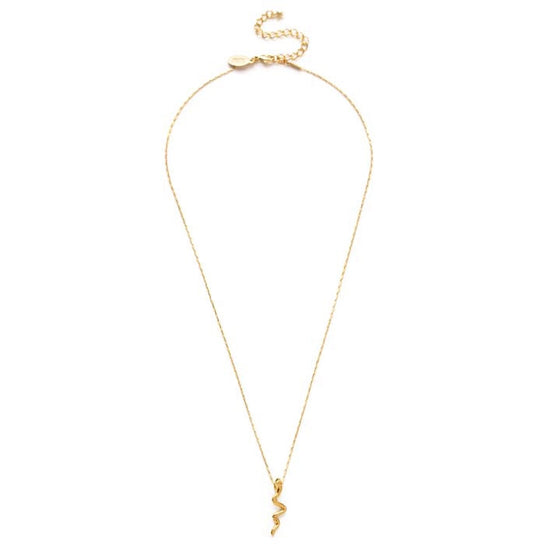 Load image into Gallery viewer, Tiny Gold Serpent Necklace - HERS
