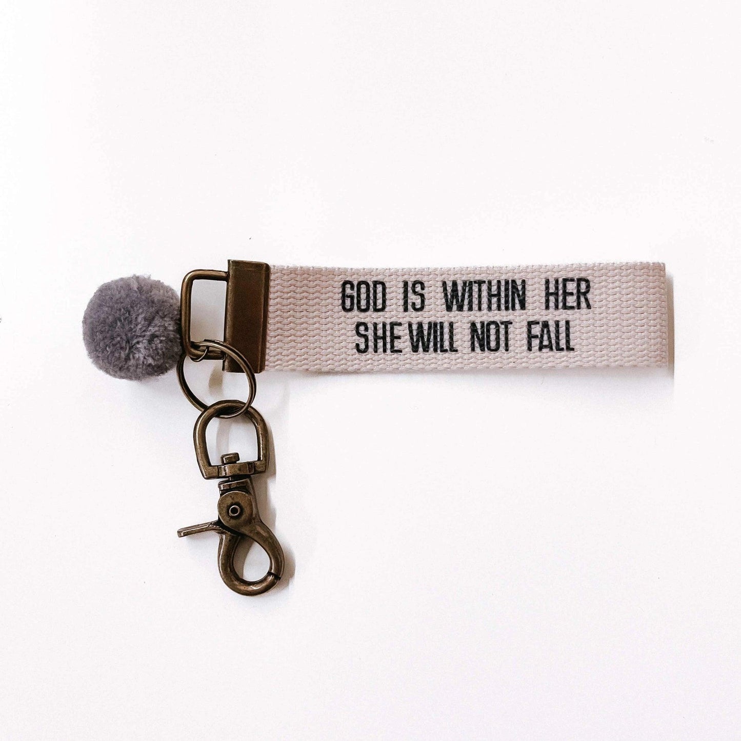 Words to Live By Canvas Keychain - HERS