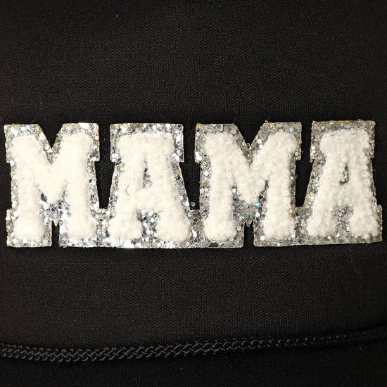 MAMA Sequin Chenille Patched Trucker Cap - HERS