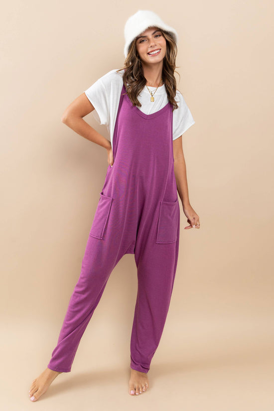 Load image into Gallery viewer, Solid Harem Knit Jumpsuit
