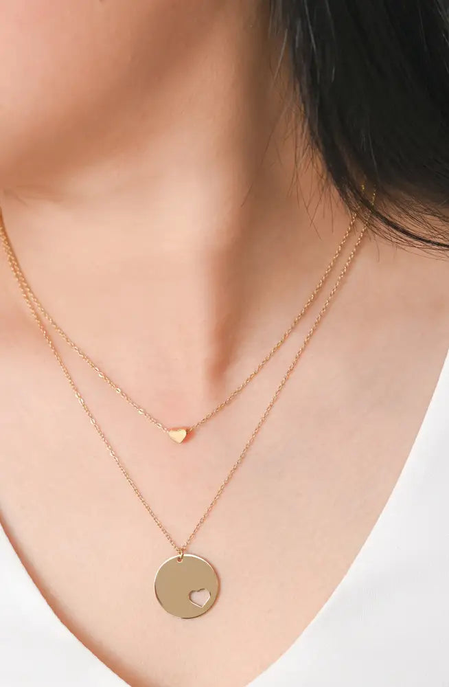 Load image into Gallery viewer, Forever In My Heart Necklace Set in Gold - HERS
