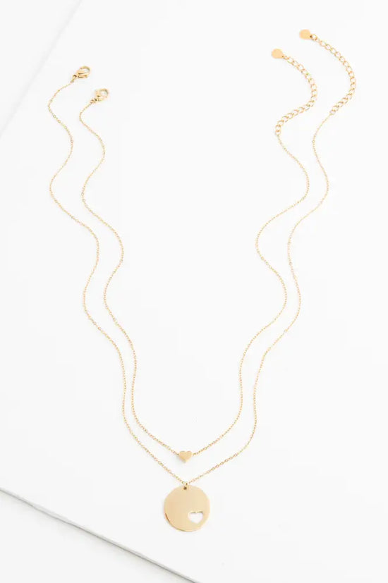 Load image into Gallery viewer, Forever In My Heart Necklace Set in Gold - HERS
