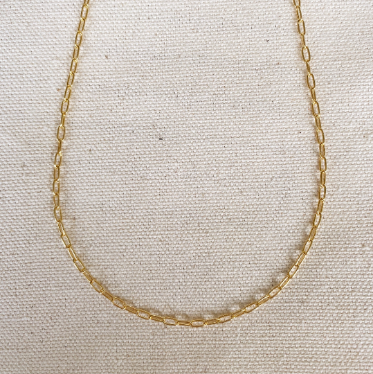18k Gold Filled Cable Link Chain 2.5mm Thick And Sizes in 18