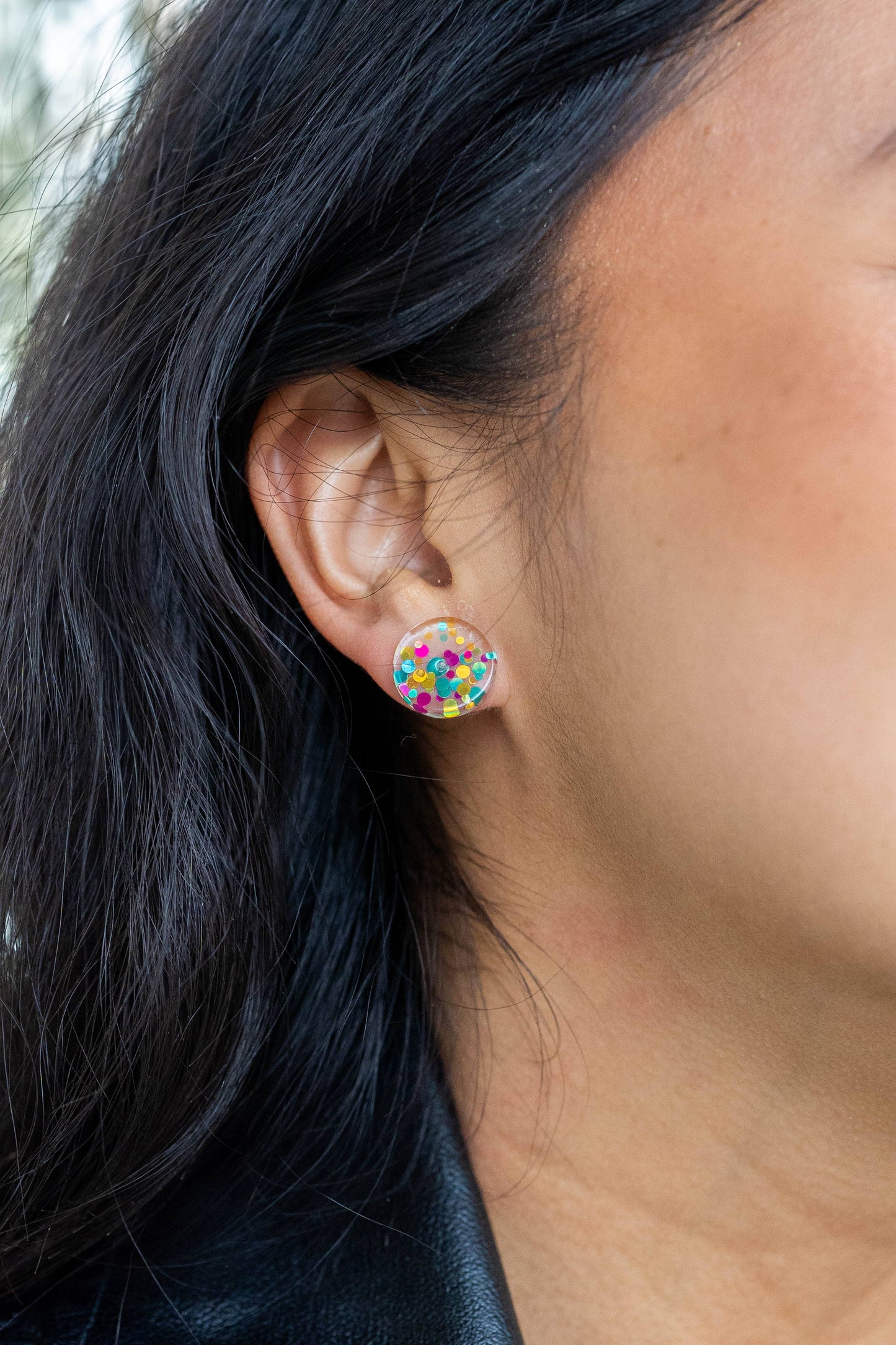 Sophie Studs - Confetti / Glitter Sparkle Sequin Earrings
