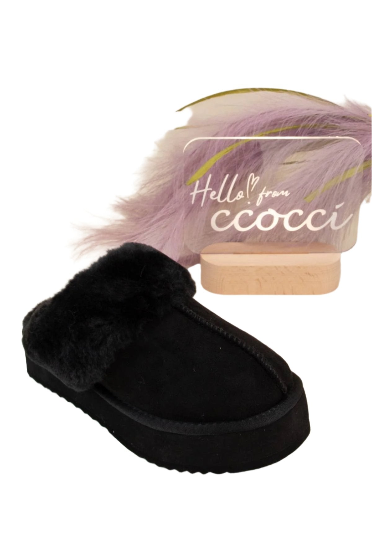 Darwin Platform Fur Lined Slipper