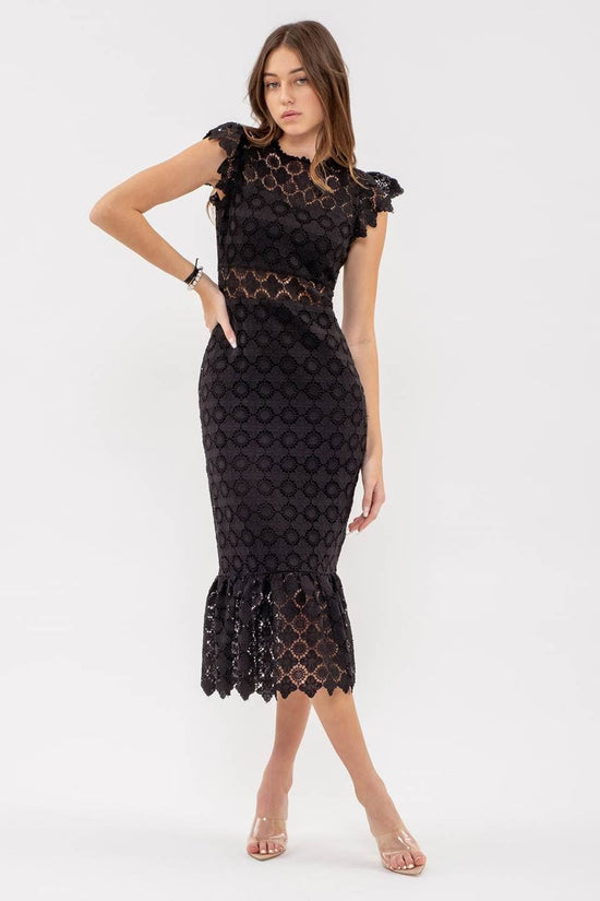 Load image into Gallery viewer, Black Lace Midi
