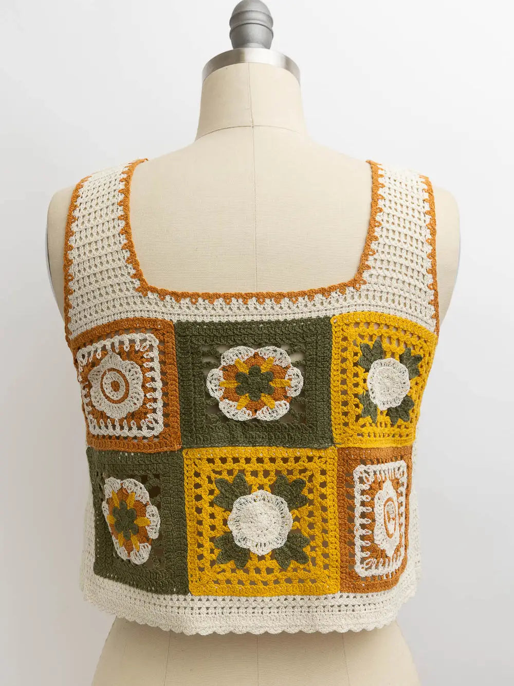 Floral Mosaic Embroidered Crochet Top - HERS