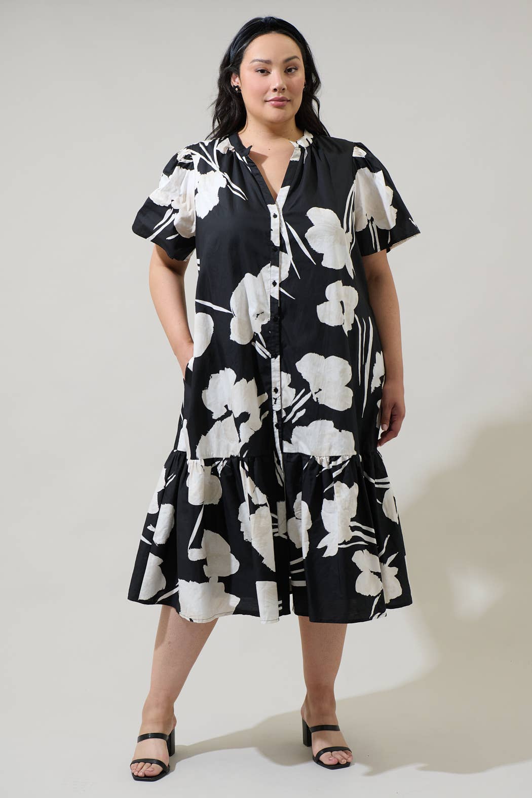 Sugarlips Shadow Midi Dress Curve