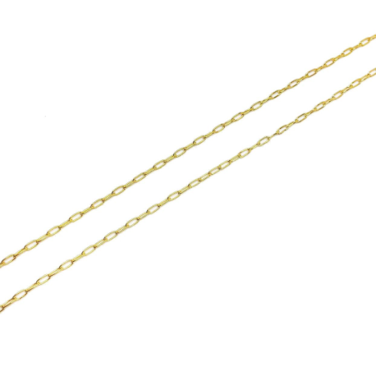18k Gold Filled Cable Link Chain 2.5mm Thick And Sizes in 18