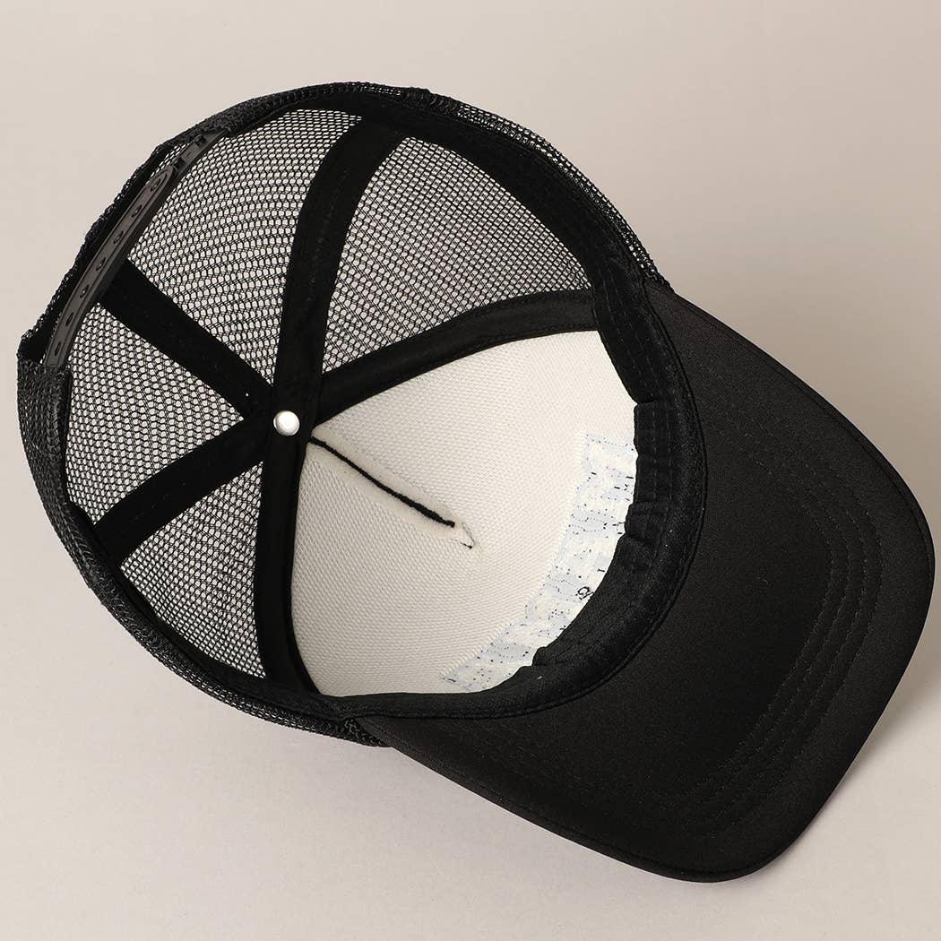 MAMA Sequin Chenille Patched Trucker Cap - HERS