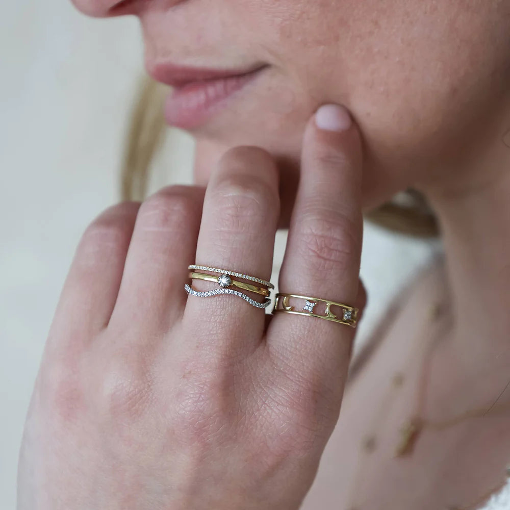 Load image into Gallery viewer, Reach For The Moon Ring - HERS
