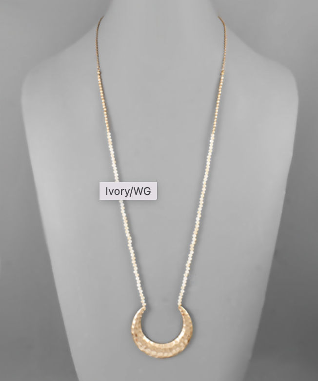 Hammered Horn Necklace