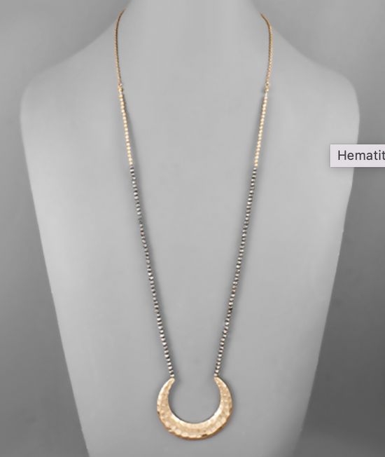 Hammered Horn Necklace