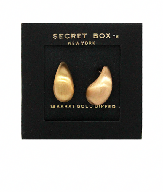Puffy Teardrop Gold Dipped Earrings