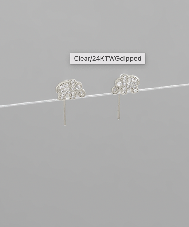 CZ Elephant Studs