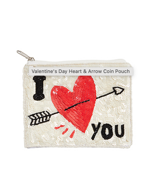 Heart & arrow pouch