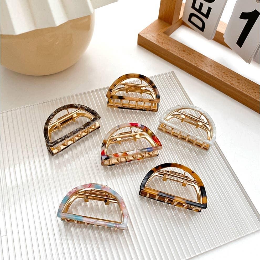 Gold Halfmoon Hair Clip - DAYO - HERS