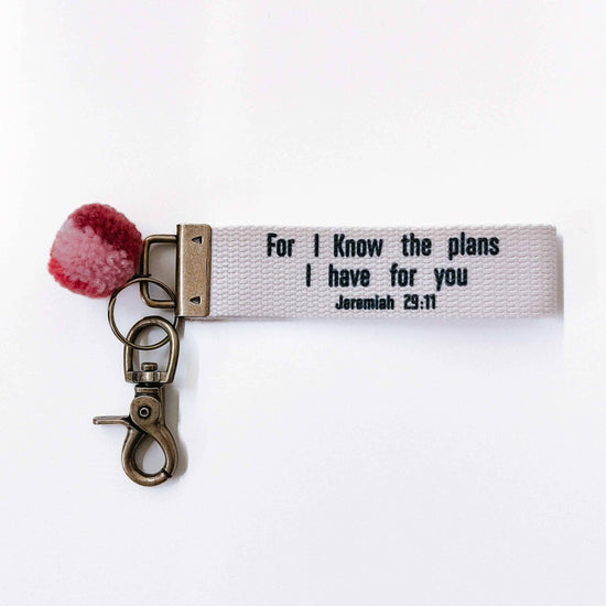 Words to Live By Canvas Keychain - HERS