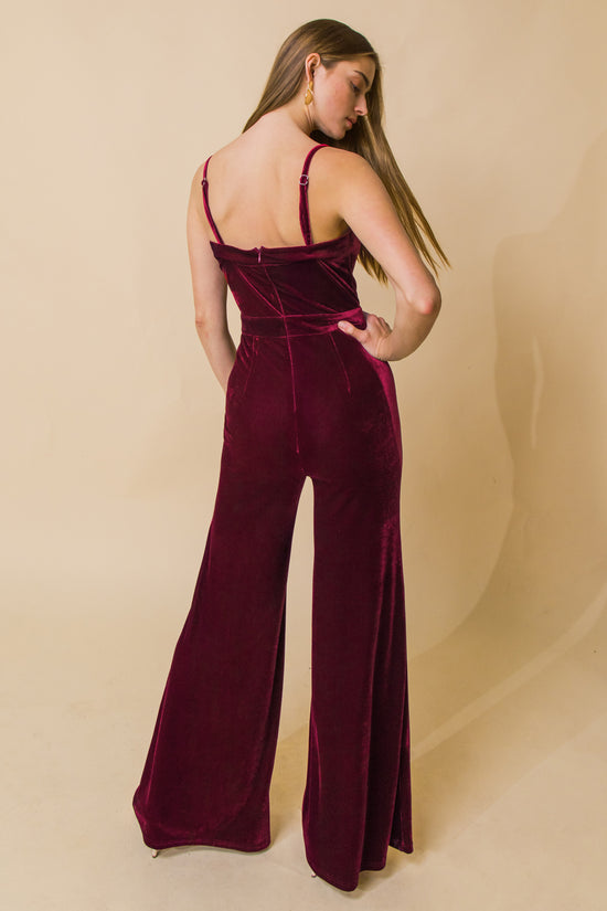 Load image into Gallery viewer, Velvet Party Jumpsuit
