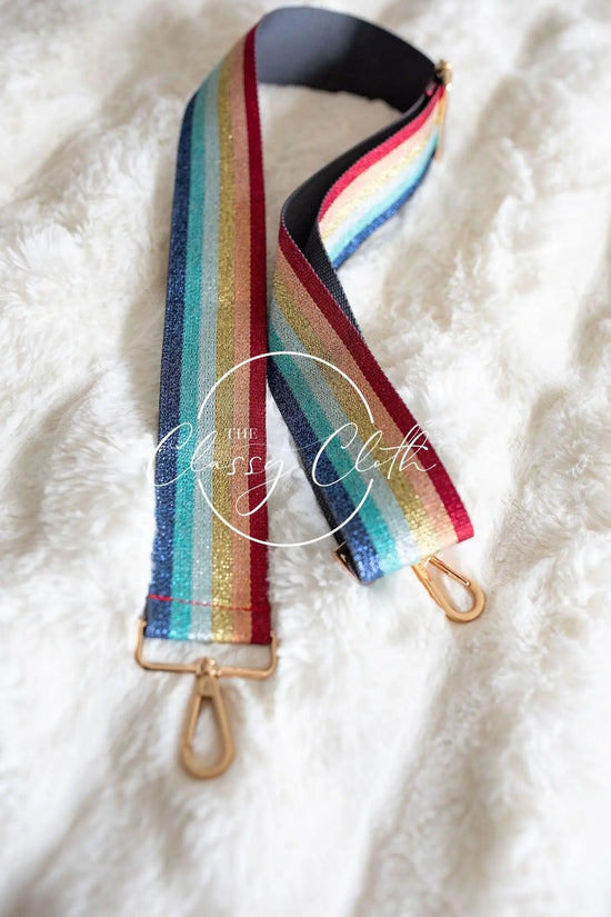 Guitar Purse Strap Metallic Rainbow - HERS