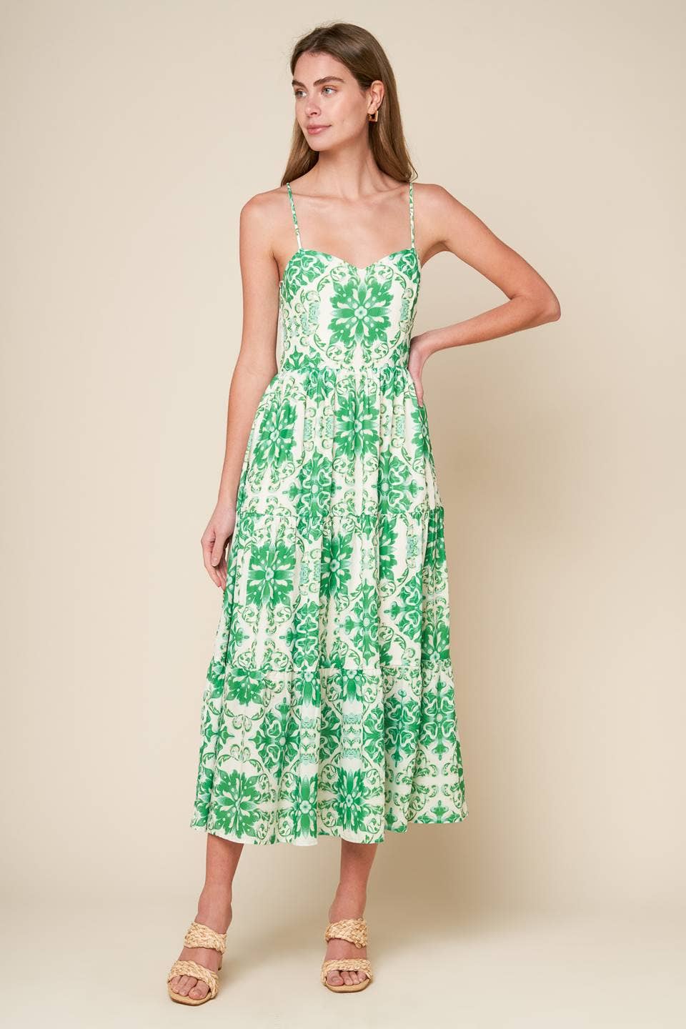 Kelly Geometric Midi Dress