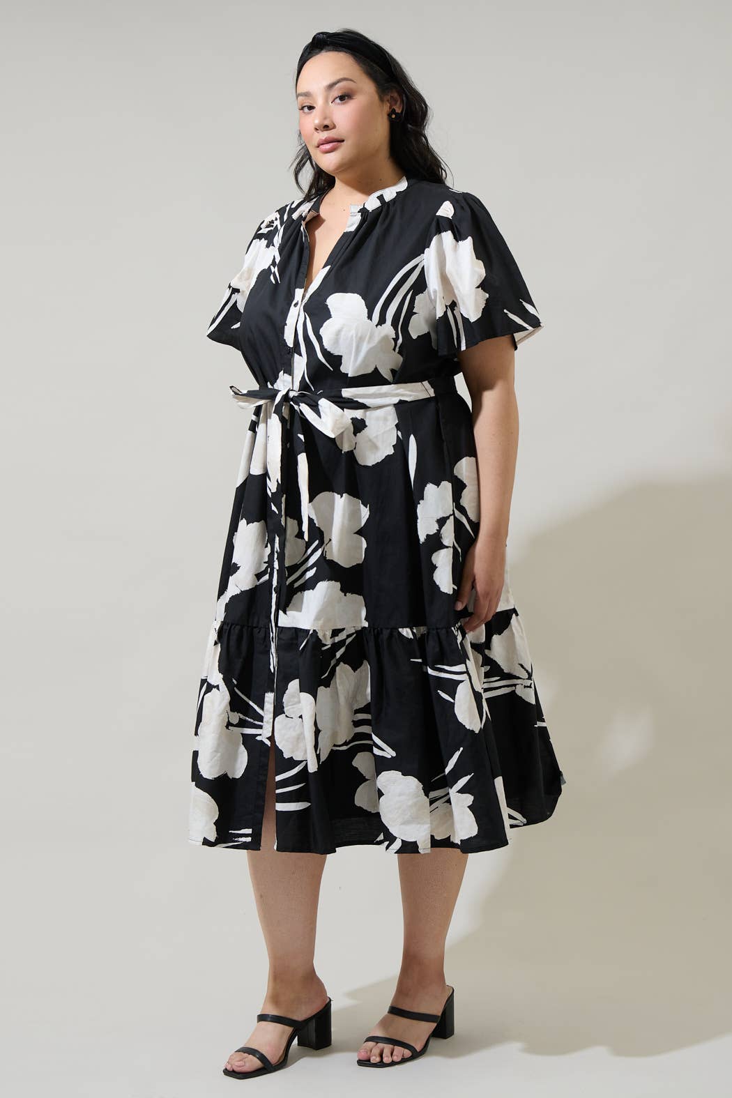 Sugarlips Shadow Midi Dress Curve