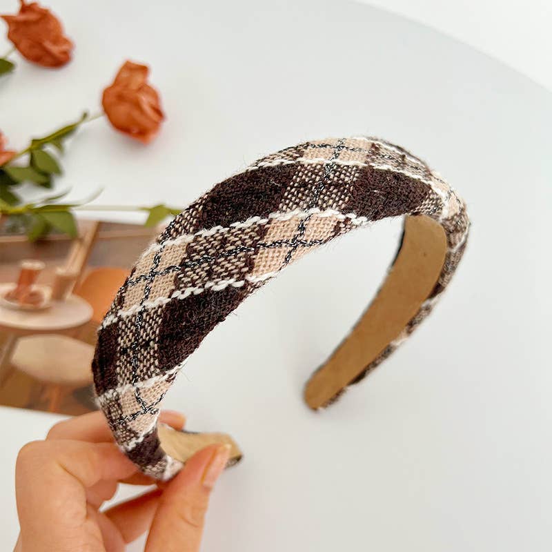 Plaid Padded Headband