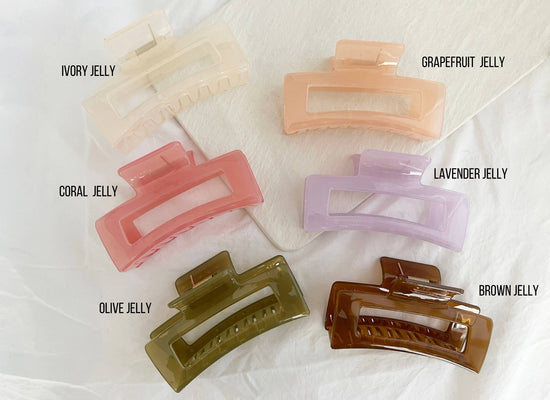 Load image into Gallery viewer, Jumbo 4-Inch Jelly Hair Clips - BETTY JELLY
