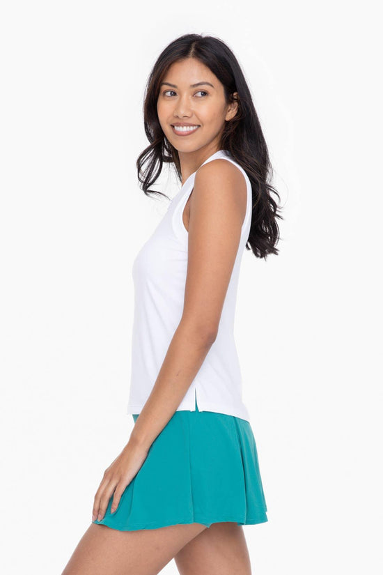 Half Zip Mandarin Collar Active Top - HERS