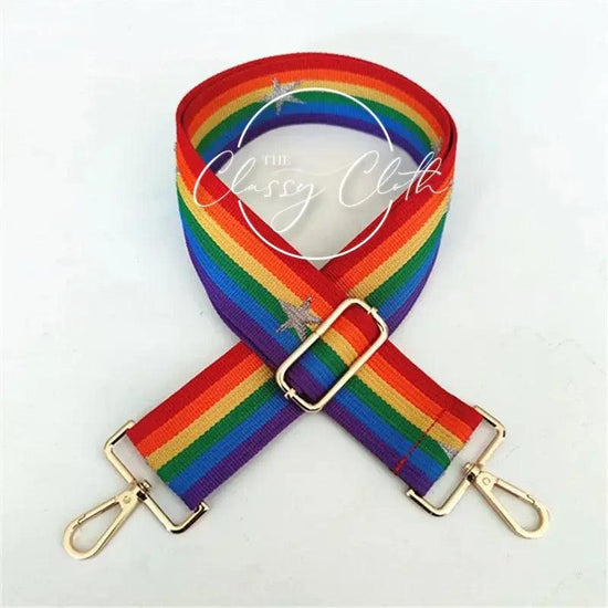 Guitar Purse Strap Rainbow and Star - HERS