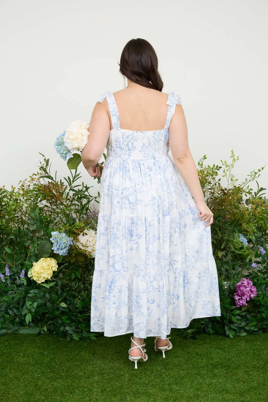 Curvy Fruit Blossom Midi Dress