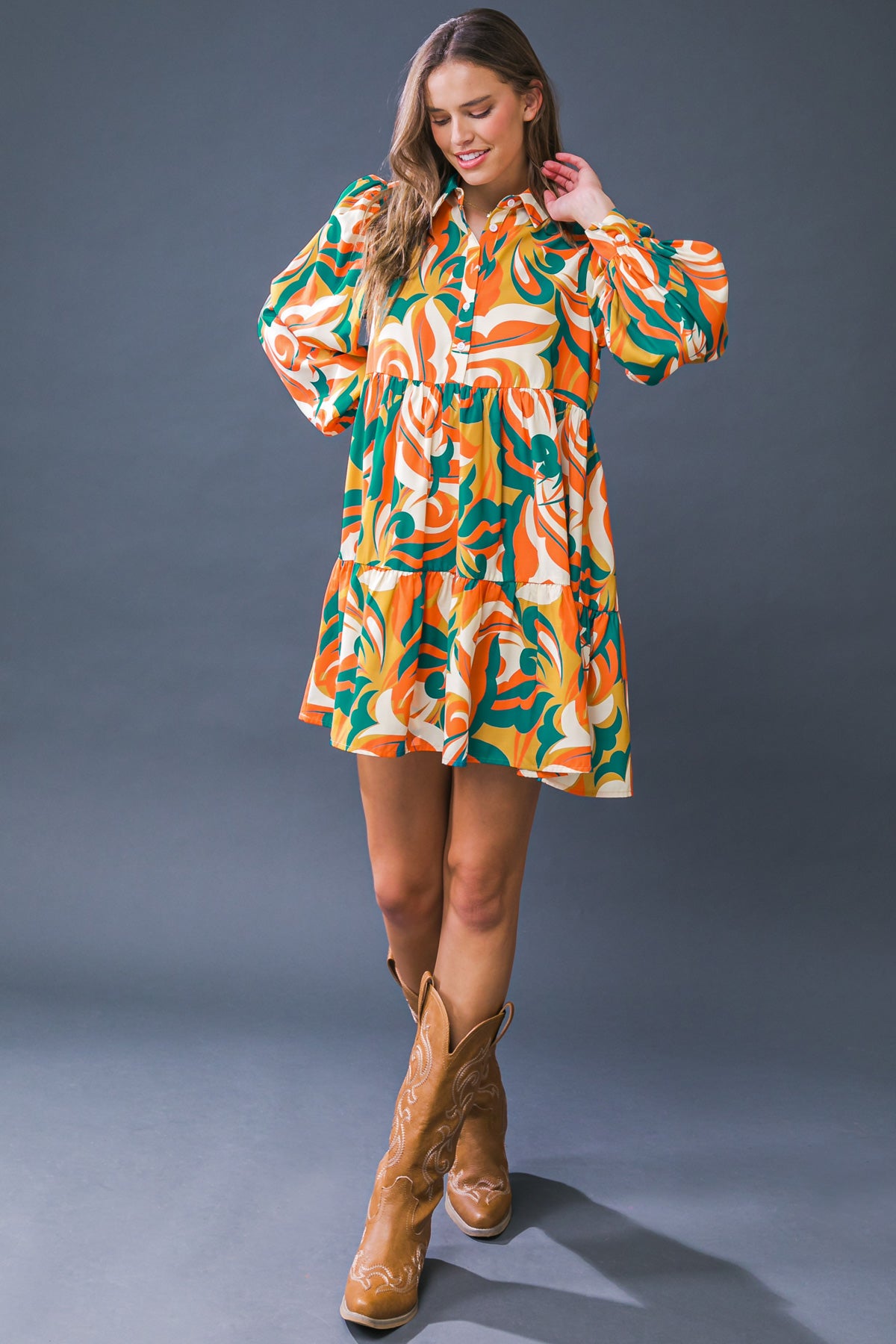 It's all Groovy Mini Dress by Flying Tomato