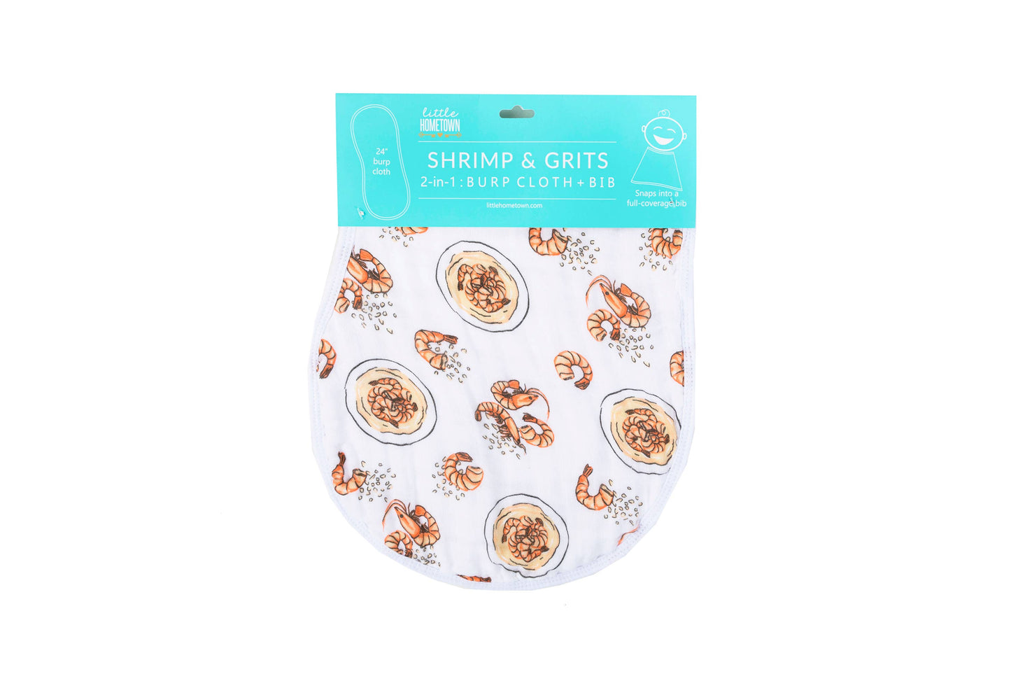 Shrimp 'n' Grits Burp/Bib Combo (Unisex)