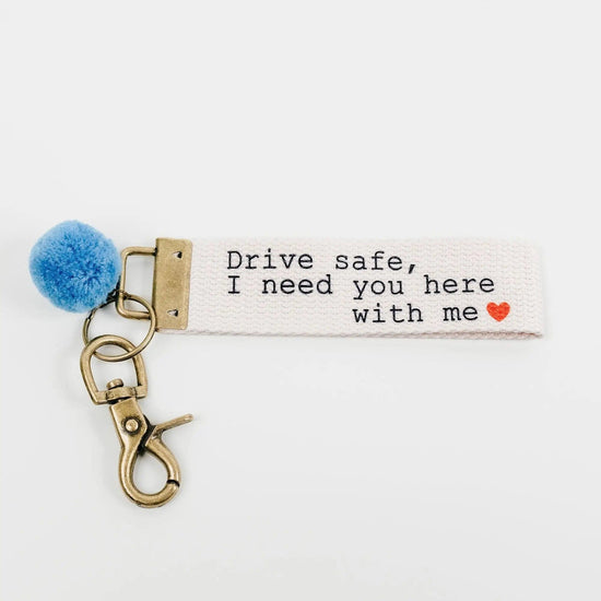 Words to Live By Canvas Keychain - HERS