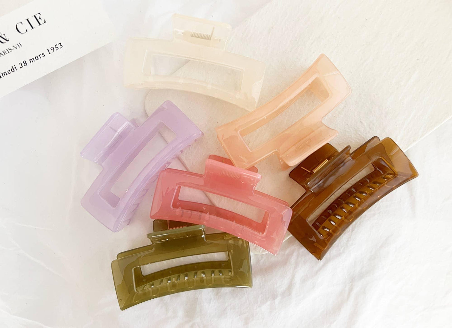 Jumbo 4-Inch Jelly Hair Clips - BETTY JELLY - HERS