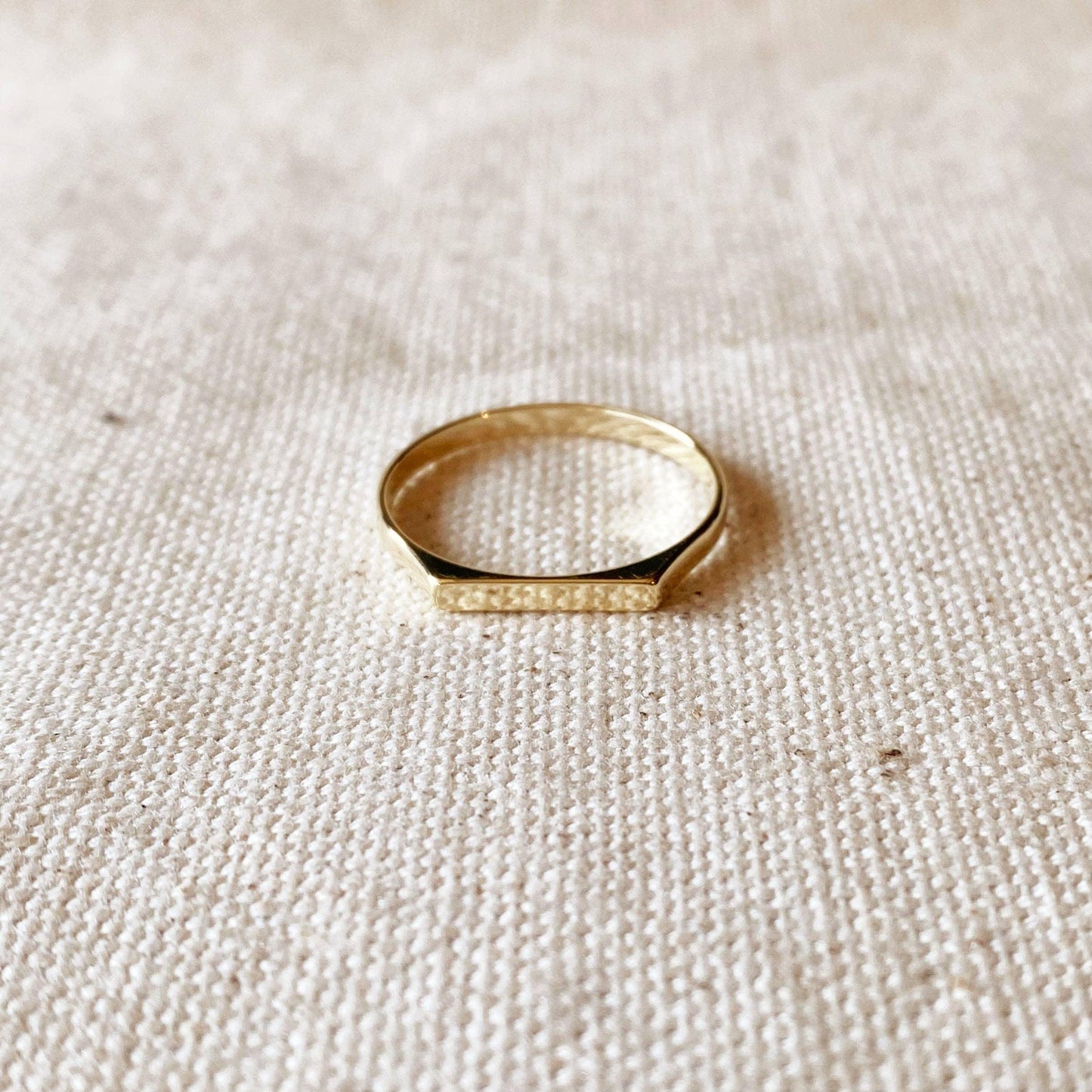 18k Gold Filled Flat Ring - HERS
