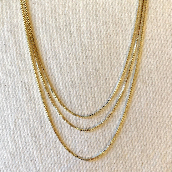 18k Gold Filled 2.0 mm Box Chain Necklace