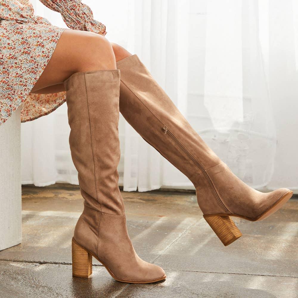 Nicole Knee High Suede Boots - HERS
