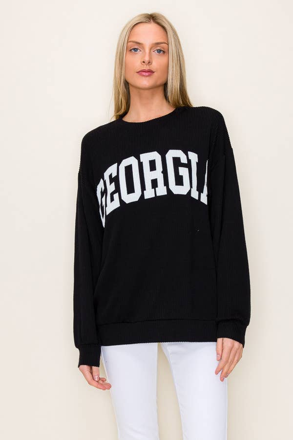 Georgia Ribbed Sweatshirt