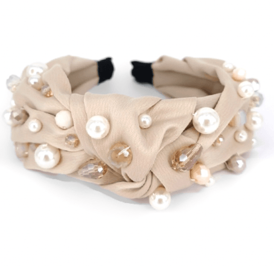 Load image into Gallery viewer, Pearl and Bead Stud Headband - HERS
