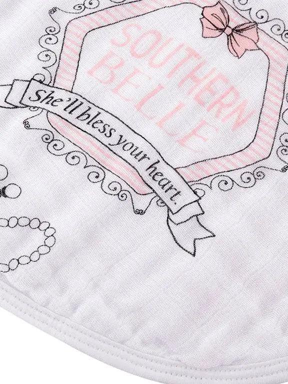 Southern Belle 2 in 1 Burp Cloth - HERS