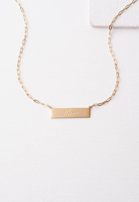 Mama Gold Bar Necklace - HERS