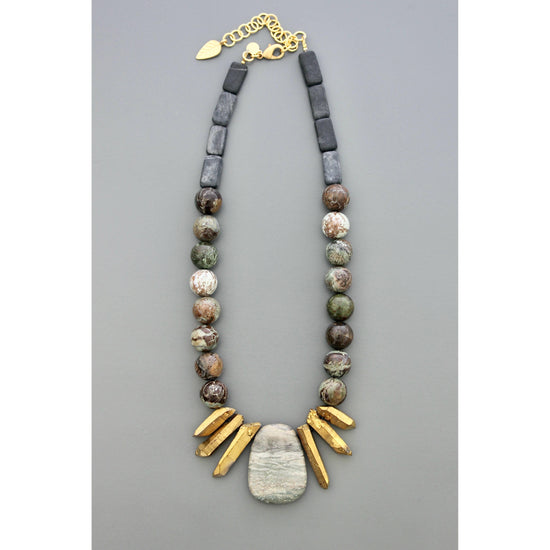Load image into Gallery viewer, Turquoise &amp;amp; Quartz Necklace - HERS
