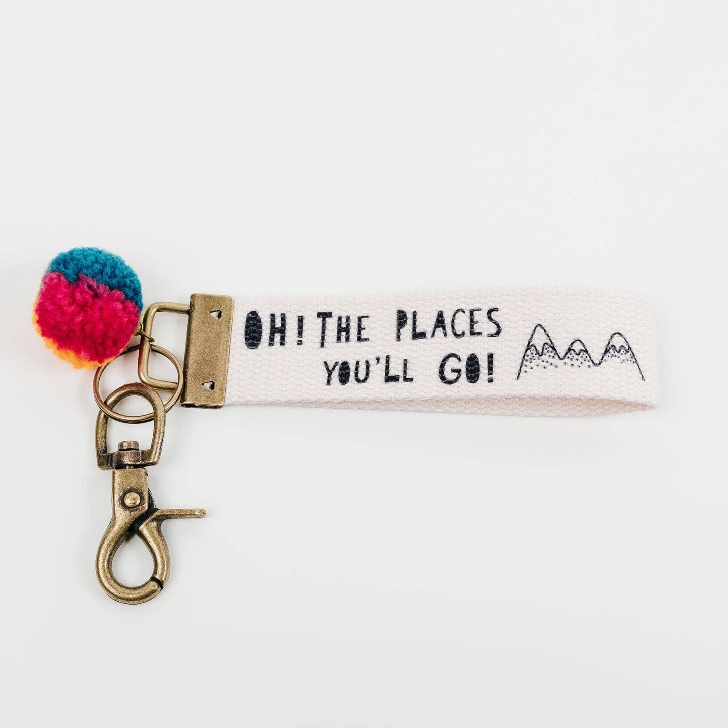 Words to Live By Canvas Keychain - HERS